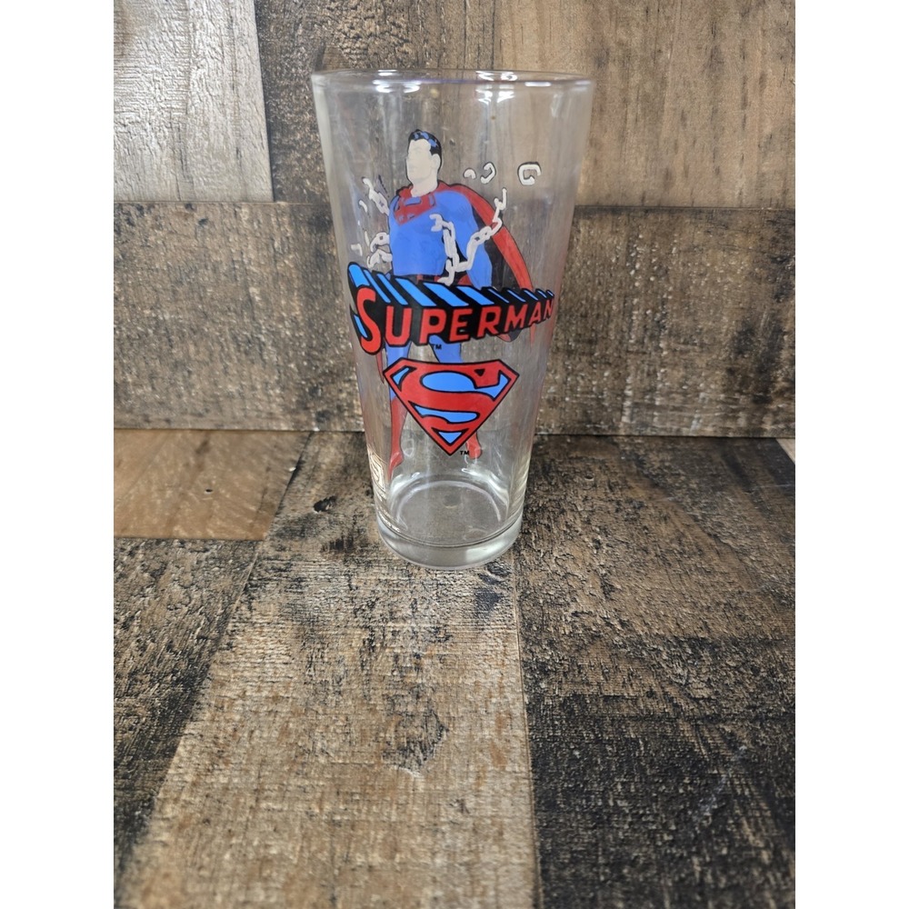 Vintage 1975 Superman Pepsi Collector Series Glass DC Comics Tumbler Retro